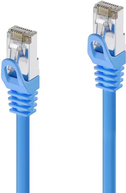 Патч-корд ShiverPeaks Cat 6a RJ45 S/FTP 2 м Blue (4017538063809) - зображення 2