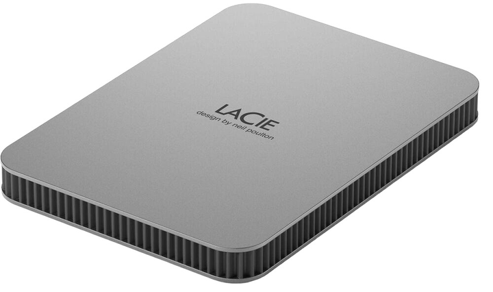 Жорсткий диск LaCie Mobile Drive 2ТБ 2.5" USB Type-C Moon Silver (STLP2000400) - зображення 2