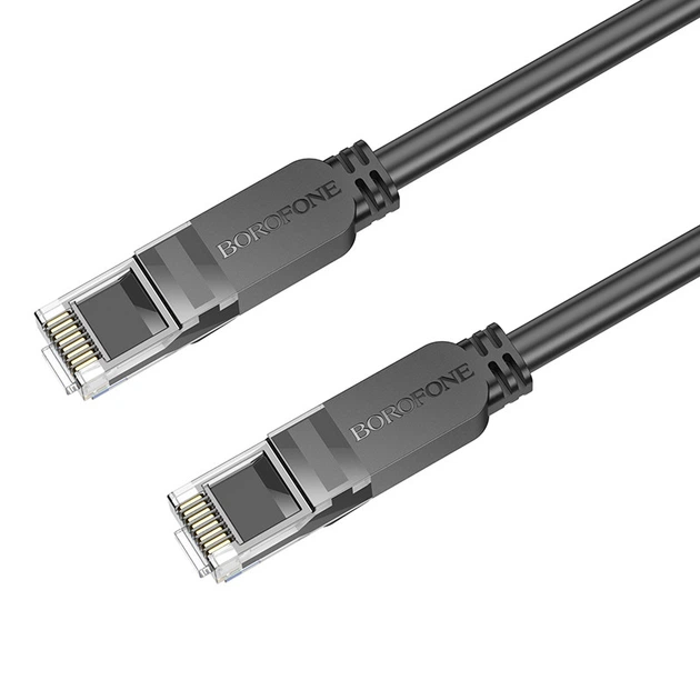 Сетевой кабель для интернета BOROFONE BUS01 |8м/RJ45/cat-6| Черный - изображение 3