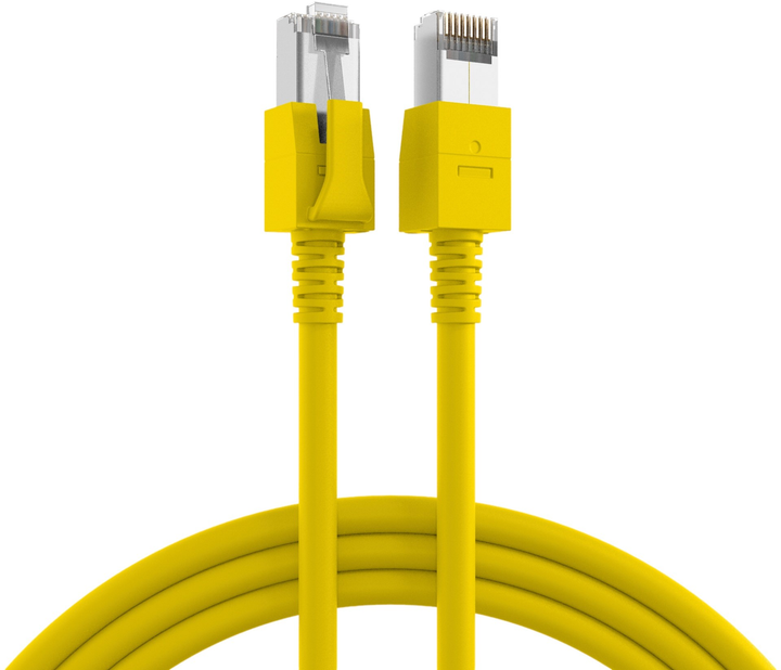 Patchcord TB Cat 6a RJ45 S/FTP 1 m Yellow (4017538064196) - obraz 1