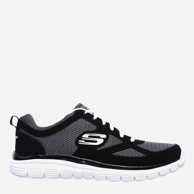 Buty sportowe męskie z siatki do kostki oddychające Skechers Burns-Agoura 52635-BKW 44 (10.5US) 28.5 cm Czarny/Biały (190872054857) - obraz 1