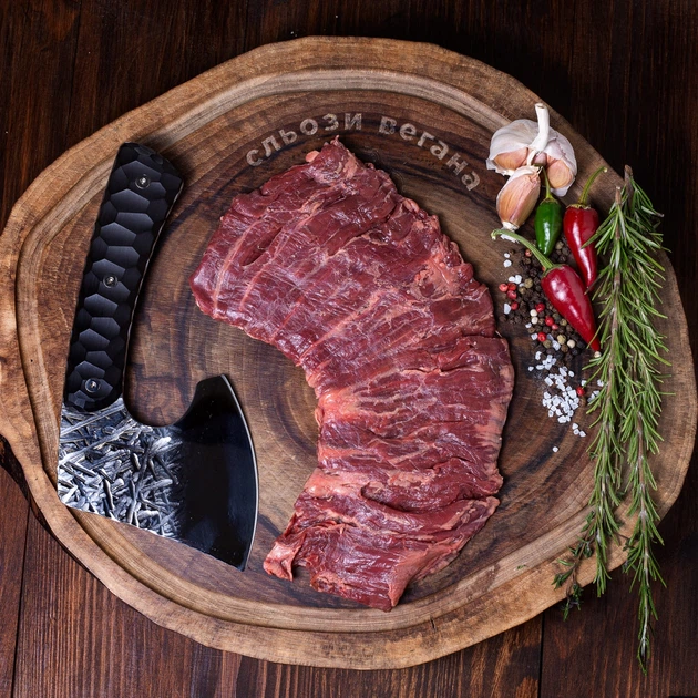 Стейк Мачете (Skirt steak) Сльози Вегана 400 грамм - Фото 5 Стейк Мачете (Skirt steak) Сльози Вегана 400 грамм - изображение 5