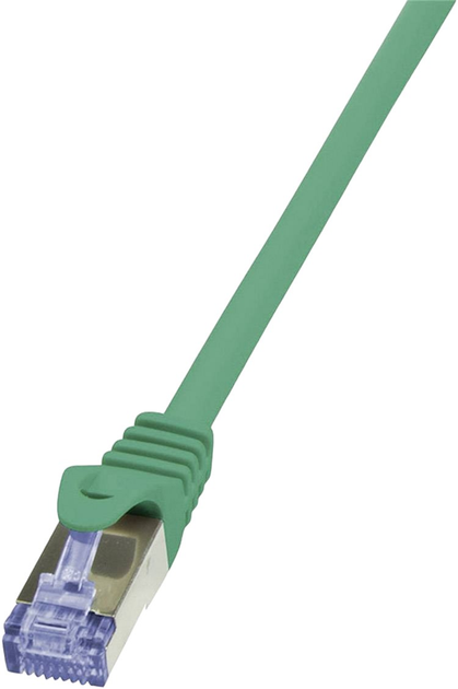 Патч-корд LogiLink PrimeLine Cat 6a RJ45 S/FTP 0.5 м Green (4052792020458) - зображення 1