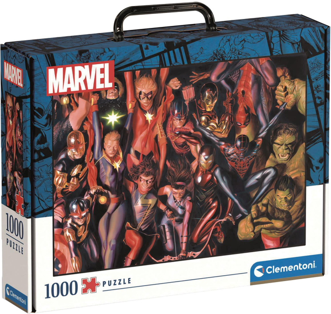 Puzzle Clementoni Brief Case Marvel 1000 elementów (8005125396757) - obraz 1