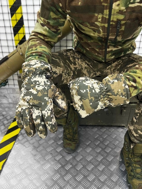 Тактичні рукавички Tactical Gloves Піксель L - изображение 1