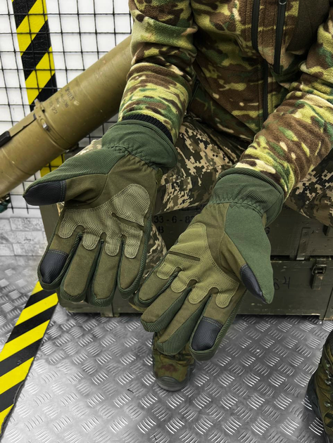Тактичні рукавички зимові Tactical Gloves Olive XL - изображение 2