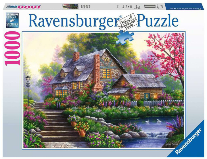 Puzzle Ravensburger Romantyczny domek na wsi 1000 elementów (4005556151844) - obraz 1