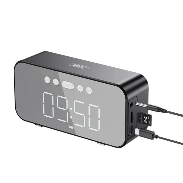 Беспроводная колонка часы XO F41 |FM, TF-карты, Bluetooth| Черный - изображение 3