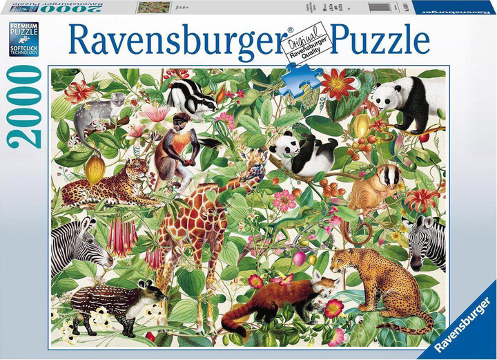 Puzzle Ravensburger Dżungla 2000 elementów (4005556168248) - obraz 1