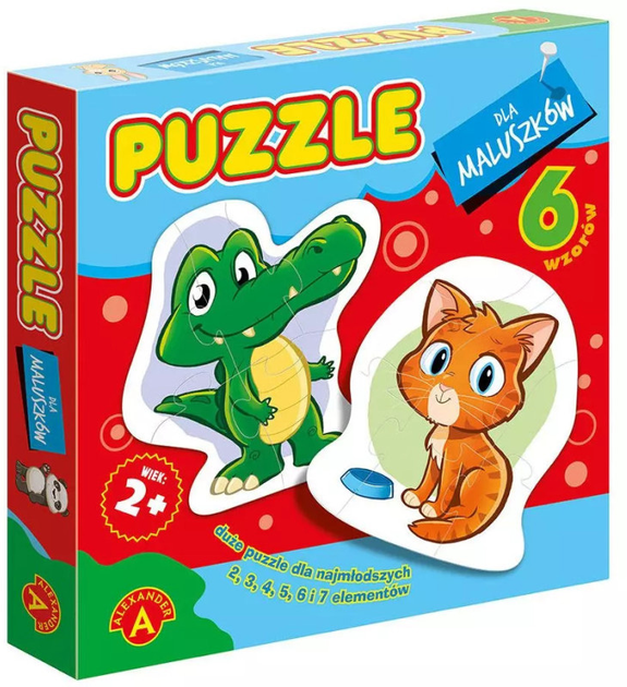 Puzzle Alexander dla Maluszków Krokodyl 12 elementów (5906018017328) - obraz 1