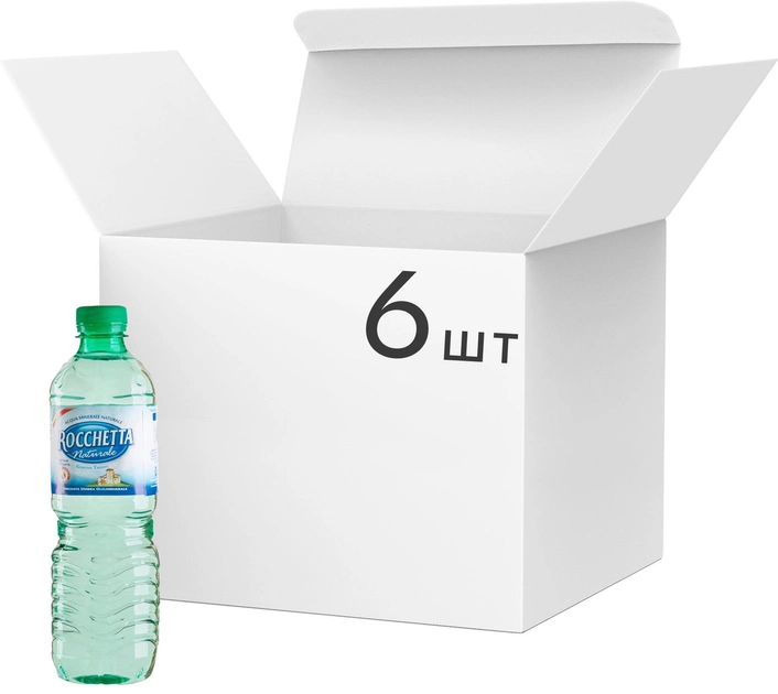 Акція на Упаковка мінеральної негазованої води Rocchetta Naturale 0.5 л х 6 пляшок від Rozetka