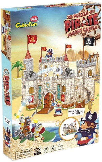 Puzzle 3D Cubic Fun Zamek piratów 183 elementy (6944588208332) - obraz 1