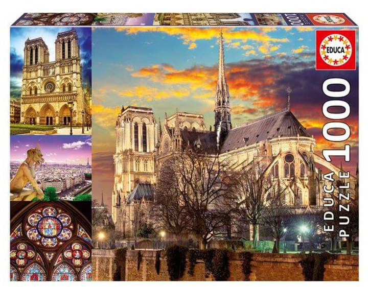 Puzzle Educa Notre Dame kolaż 1000 elementów (8412668184565) - obraz 1
