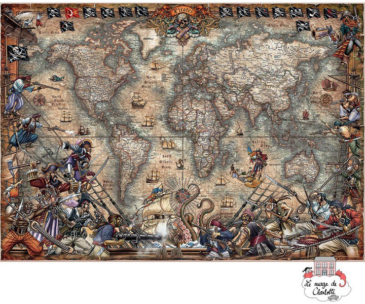 Puzzle Educa Mapa piratów 2000 elementów (8412668180086) - obraz 2