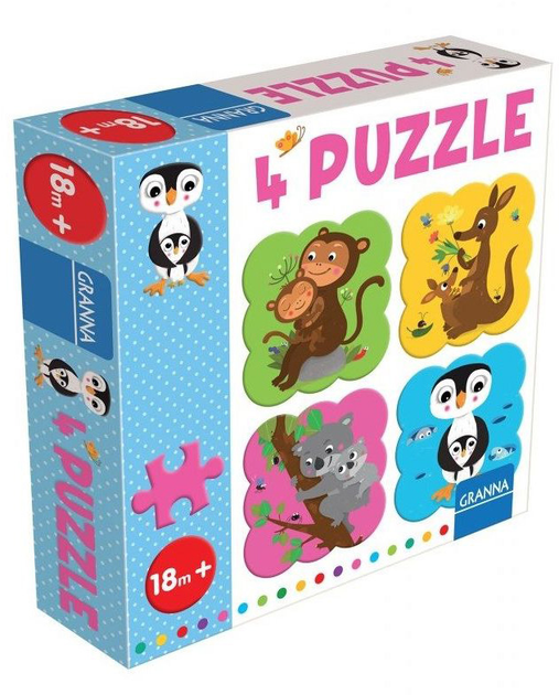 Puzzle Granna z Pingwinem 4 elementy (5900221004052) - obraz 1