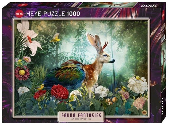 Puzzle Heye Fantastyczna Fauna - Jackalope 1000 elementów (4001689299798) - obraz 1