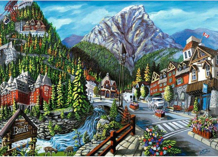 Пазл Ravensburger Ласкаво просимо до Банф 1000 елементів (4005556164813) - зображення 2