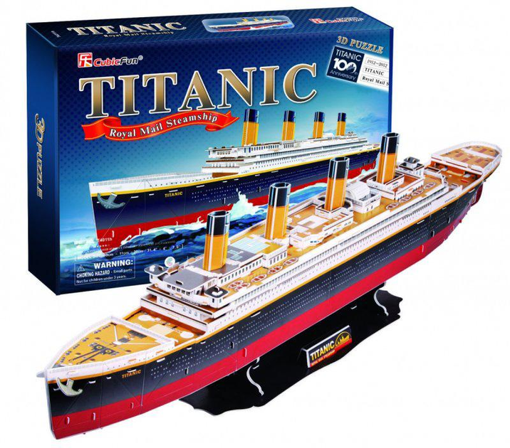 Puzzle 3D Cubic Fun Titanic Duży 113 elementów (6944588240110) - obraz 1