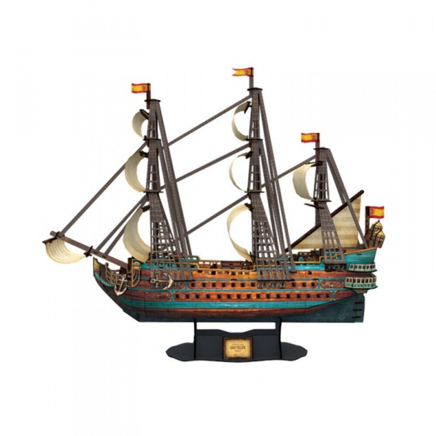 3D Пазл Cubic Fun Вітрильник The Spanish ArmadaSan Felipe 248 елементів (6944588240172) - зображення 3
