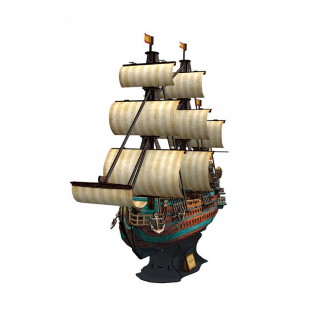 3D Пазл Cubic Fun Вітрильник The Spanish ArmadaSan Felipe 248 елементів (6944588240172) - зображення 4