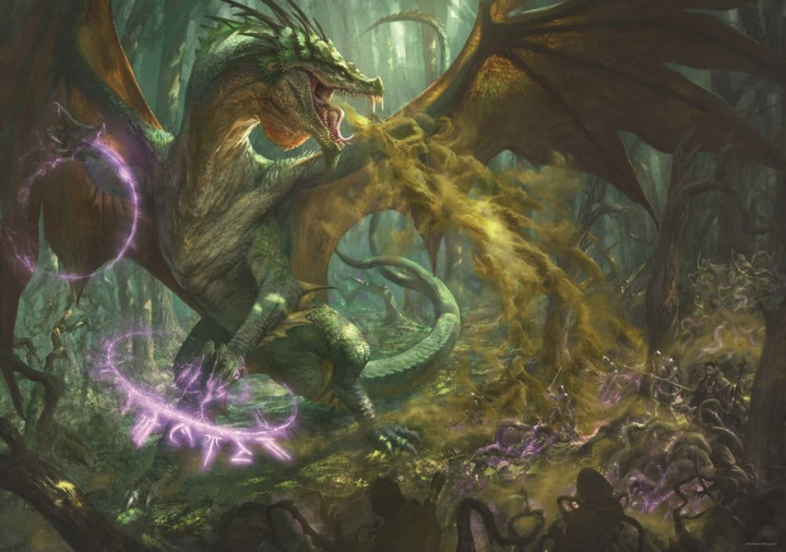 Puzzle Trefl Uft Zielony smok Dungeons and Dragons 1000 elementów (5900511107586) - obraz 2