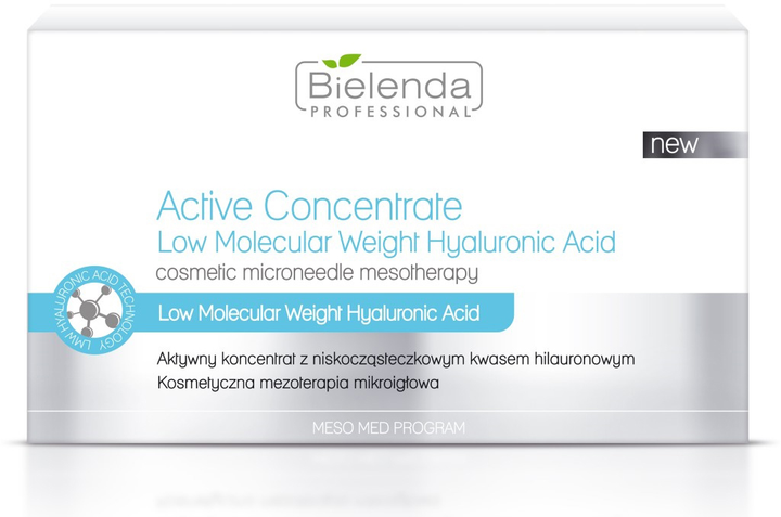 Koncentrat aktywny Bielenda Professional z niskocząsteczkowym kwasem hialuronowym 10 x 3 ml (5902169014537) - obraz 1