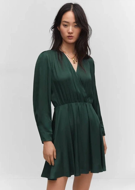 Сукня MANGO 57054402-MONACO Темно-зелений XS E000461 - Фото 2 Сукня MANGO 57054402-MONACO Темно-зелений XS E000461 - зображення 2