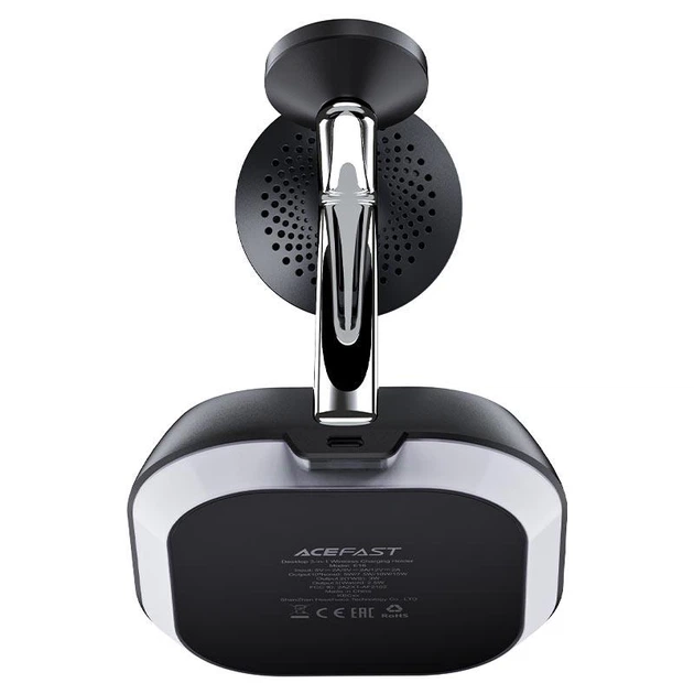 Бездротова зарядка AceFast E16 desktop 3-in-1 Wireless Charging Holder Black - Фото 5 Бездротова зарядка AceFast E16 desktop 3-in-1 Wireless Charging Holder Black - зображення 5