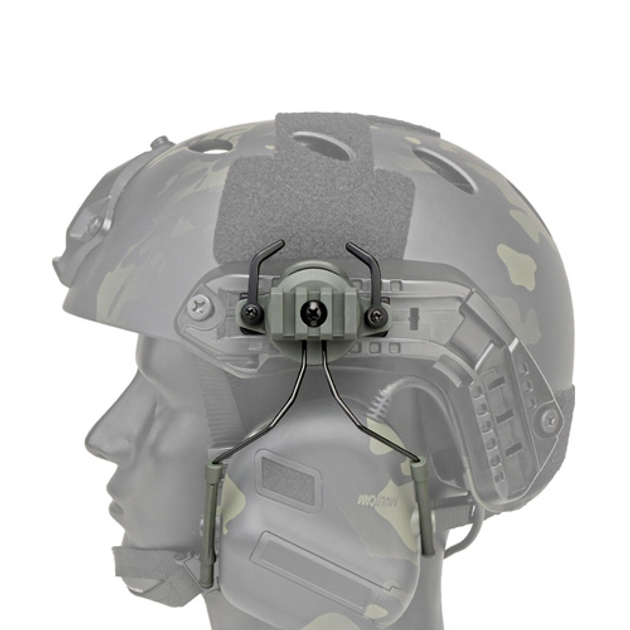 Адаптер крепление для активных наушников на шлем 19-21мм, зажимной, комплект - изображение 2