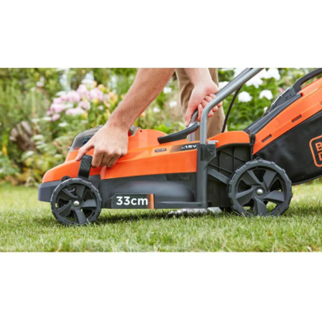 Газонокосилка Black&Decker BCMW3318 18V, 2x2.5Ah, ширина кошения 32 см (BCMW3318L2) - изображение 3