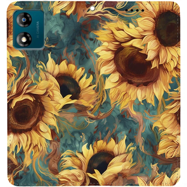 Чохол-книжка BoxFace для Motorola E13 Соняшники (50897) - Фото 3 Чохол-книжка BoxFace для Motorola E13 Соняшники (50897) - изображение 3