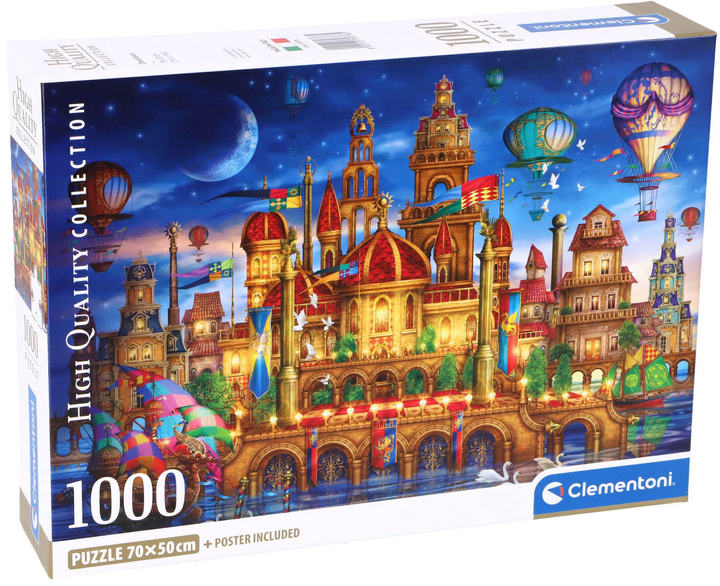 Puzzle Clementoni Compact Downtown 1000 elementów (8005125397785) - obraz 1