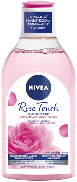 Міцелярний лосьйон Nivea Rose Touch з органічною рожевою водою 400 мл (9005800347011) - зображення 1