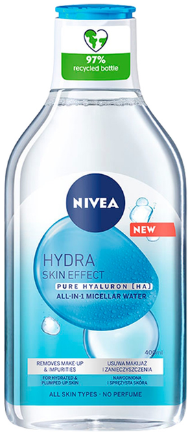 Міцелярна вода Nivea Hydra Skin Effect зволожуюча 400 мл (5900017079691) - зображення 1