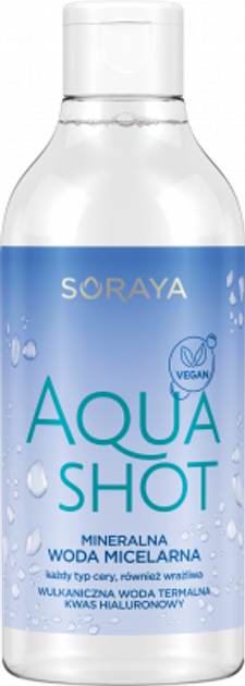 Woda micelarna Soraya Aqua Shot mineralna 400 ml (5901045082493) - obraz 1