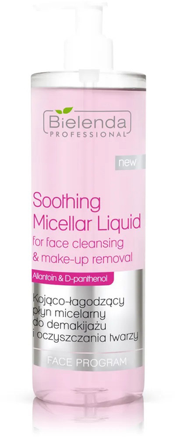 Płyn micelarny Bielenda Professional Soothing Micellar Liquid kojąco-łagodzący do demakijażu i oczyszczania twarzy 500 ml (5902169021597) - obraz 1