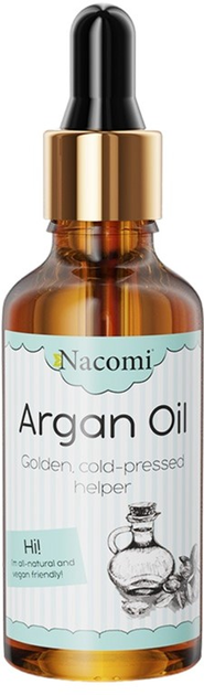 Olejek do ciała Nacomi Argan Oil naturalny z pipetą 50 ml (5902539701388) - obraz 1