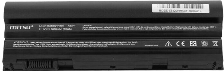 Bateria Mitsu do laptopów Dell Latitude E6420 10.8-11.1V 6600 mAh (73 Wh) (BC/DE-E5420H) - obraz 3