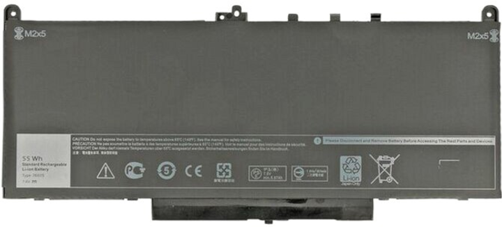 Bateria Mitsu do laptopów Dell Latitude E7270, E7470 7,4-7,6V 7200 mAh (55 Wh) (BC/DE-E7470) - obraz 5