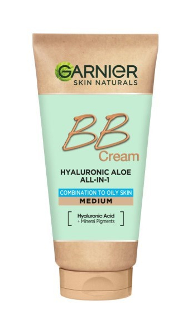 Krem BB Garnier Hyaluronic Aloe All-In-1 BB Cream nawilżający dla skóry tłustej i mieszanej Śniady 50 ml (3600542415033) - obraz 1