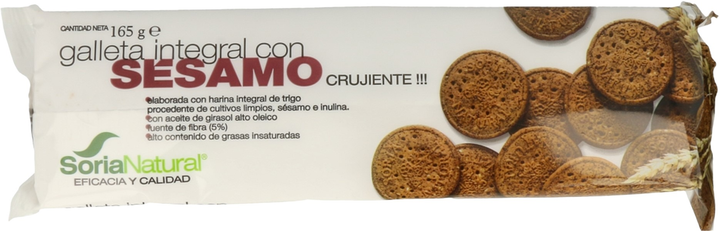 Ciastko Soria Natural Integral Sesame 165 g (8422947060107) - obraz 3