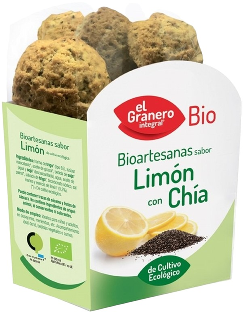 Печиво El Granero Органічне з натуральним лимоном та чіа 250 г (8422584031096) - зображення 1