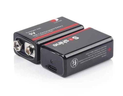 Аккумулятор Li-Pol Крона 9V (6F22) Soshine 9V 1000mAh USB Type-C - Фото 5 Аккумулятор Li-Pol Крона 9V (6F22) Soshine 9V 1000mAh USB Type-C - изображение 5