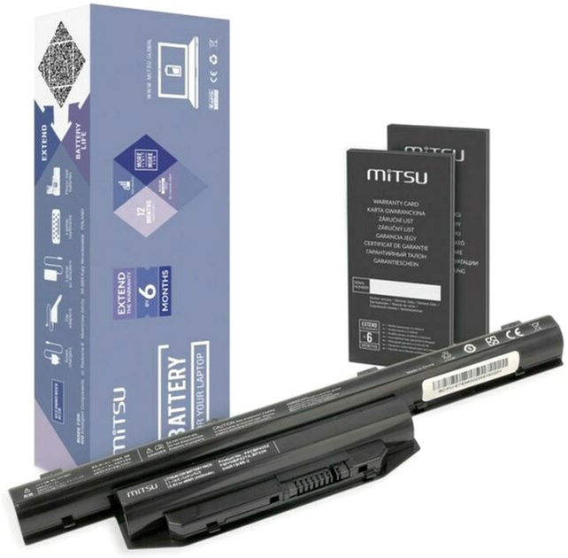 Акумулятор Mitsu для ноутбуків Fujitsu Lifebook E753 10.8-11.1V 4400 mAh (48 Wh) (5BM735-BC/FU-E753) - зображення 1