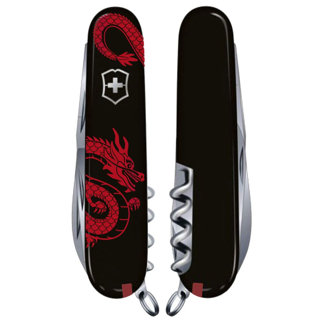 Швейцарский нож Victorinox SPARTAN ZODIAC 91мм/12 функций, Красный дракон - изображение 1