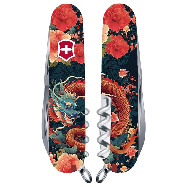 Швейцарський ніж Victorinox HUNTSMAN ZODIAC 91мм/15 функцій, Китайський дракон - зображення 1