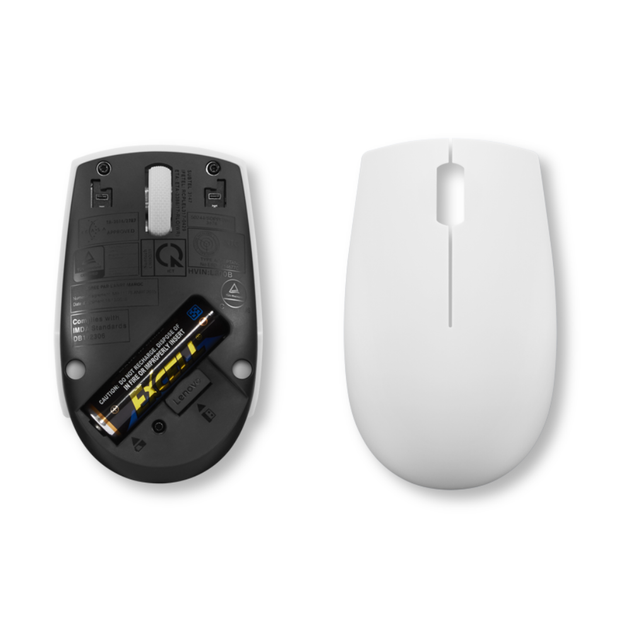 Мышь компьютерная Lenovo 300 Wireless Mouse Беспроводная Светло-серый (GY51L15677) - изображение 6