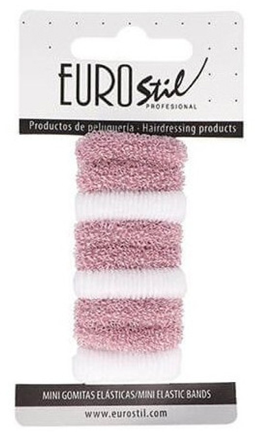 Резинки для волосся Eurostil Cabello Cabello Coleteros Mini-Rosa Blanco Pack 4.5 см 9 шт (8423029090111) - зображення 1
