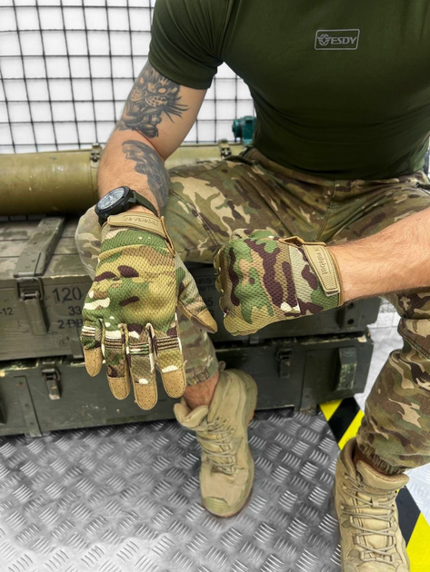 Тактичні рукавички Elite Tactical Gloves Multicam XL - зображення 1