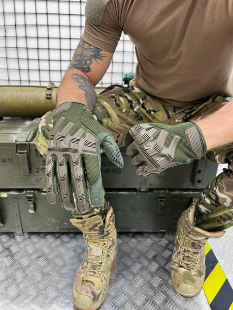 Тактичні рукавички M-Pact Tactical Gloves Olive S - изображение 1